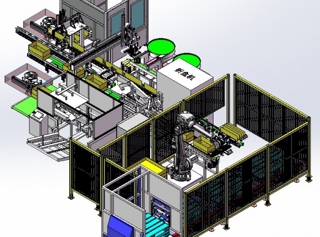 Robot automatic palletizing production line